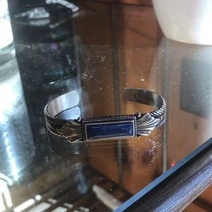 Sterling silver and lapis cuff bracelet🌺